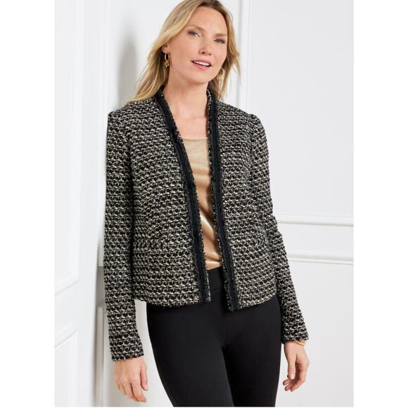 TALBOTS NWT Metallic Breckenridge Tweed Blazer Jacket // 8 - Picture 1 of 11
